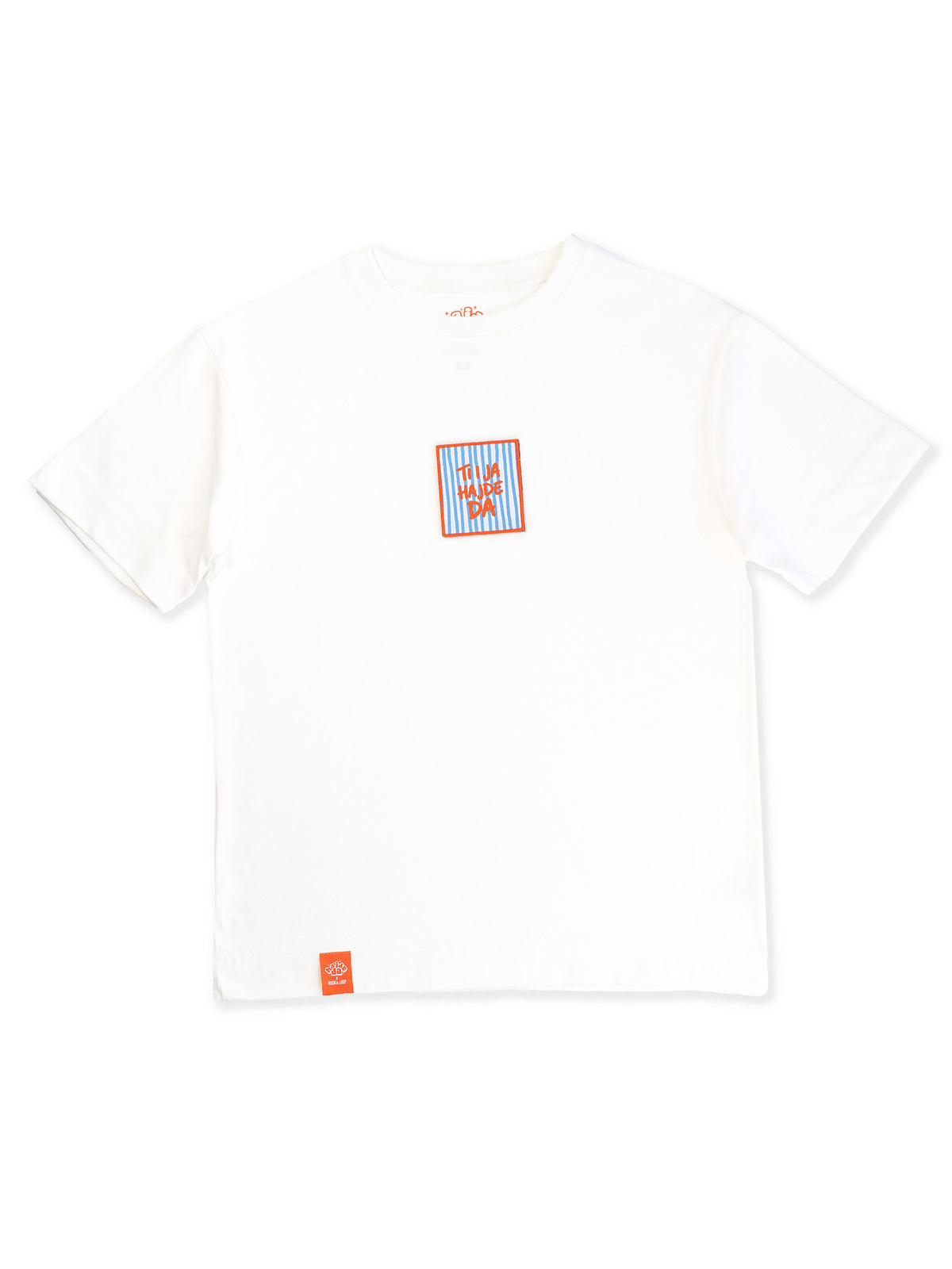 HAJDE DA x Hook & Loop bela majica, čičak panel #color_white