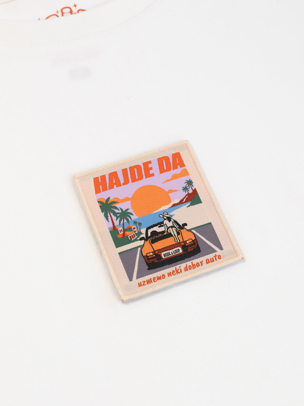 HAJDE DA x Hook & Loop bela majica sa izmenjivim bedžem #color_white